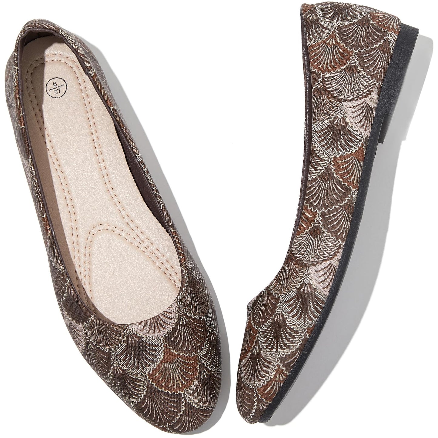Women's Ballet Flats Shoes Dress Slip on Shoes | PU Leather Teacher Business Casual Loafers Non Slip Low Heel Dressy