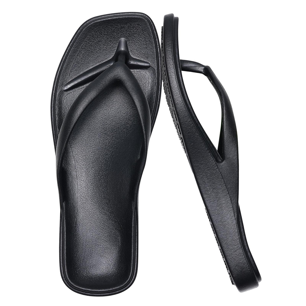 Arch Support Flip Flops for Women Square Toe Thong Sandals Comfortable Summer Beach Lightweight Flip Flops