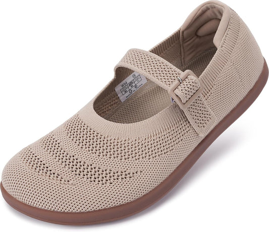 WHITIN Women's Barefoot Mary Jane Flats Wide Toe Box W94 | Toe Freedom for Wide Feet, Zero Drop for Natural Walking, All-Day Comfort for Office, Dress, Business Casual, Wedding