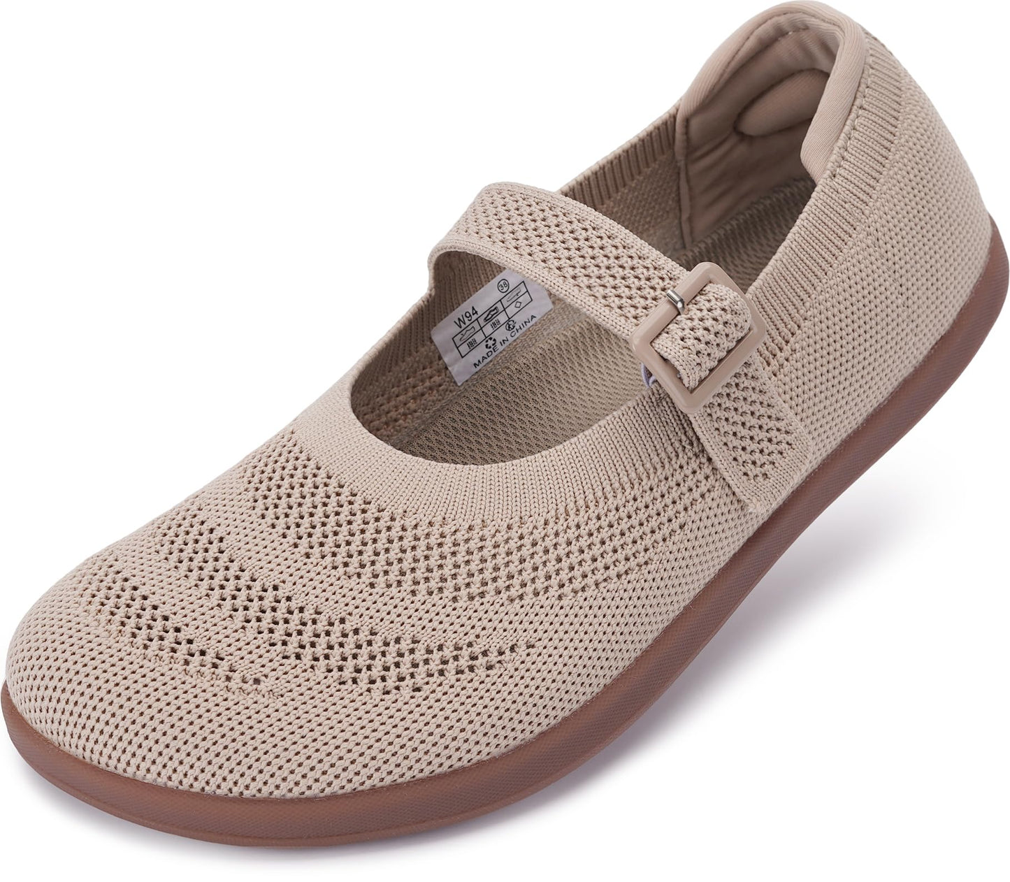 WHITIN Women's Barefoot Mary Jane Flats Wide Toe Box W94 | Toe Freedom for Wide Feet, Zero Drop for Natural Walking, All-Day Comfort for Office, Dress, Business Casual, Wedding