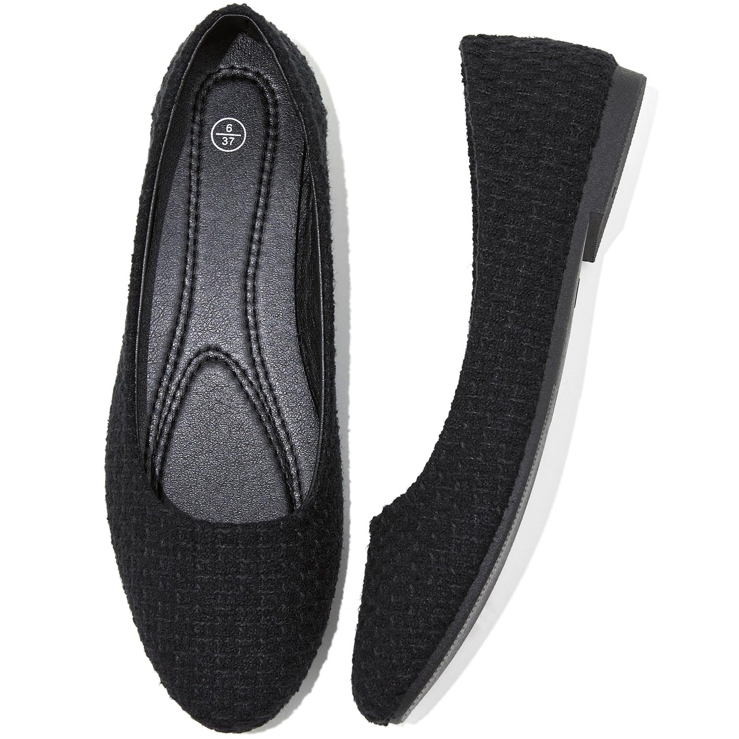 Women's Ballet Flats Shoes Dress Slip on Shoes | PU Leather Teacher Business Casual Loafers Non Slip Low Heel Dressy