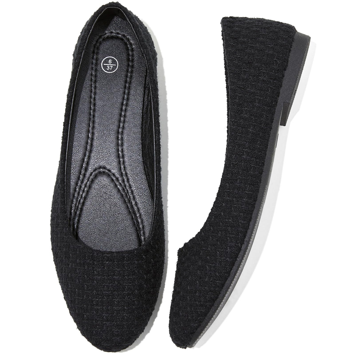 Women's Ballet Flats Shoes Dress Slip on Shoes | PU Leather Teacher Business Casual Loafers Non Slip Low Heel Dressy