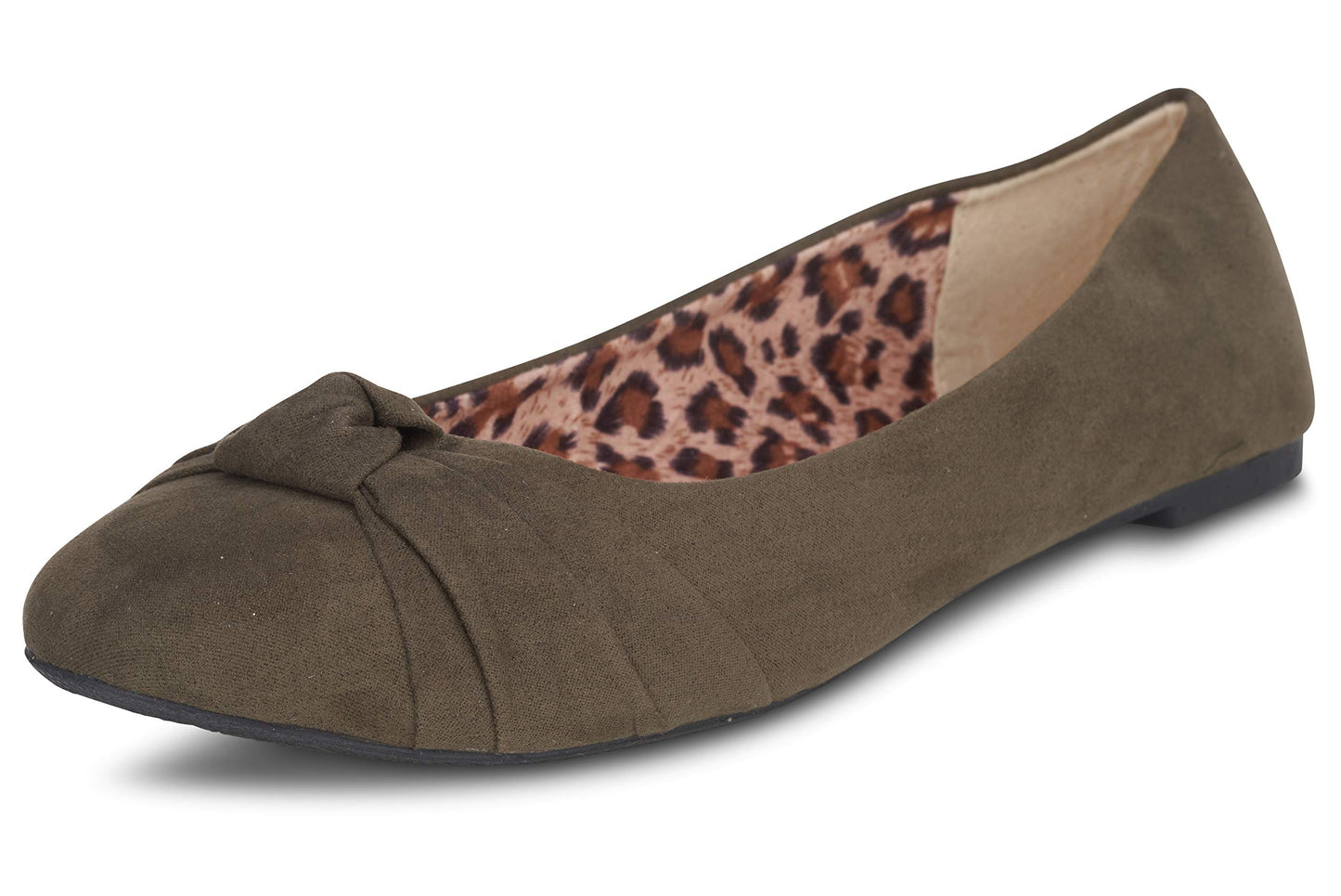 Epic Step Ballet Flats for Women, Comfortable Slip on Faux Suede Round Toe, Ballerina Dressy Flat Shoes