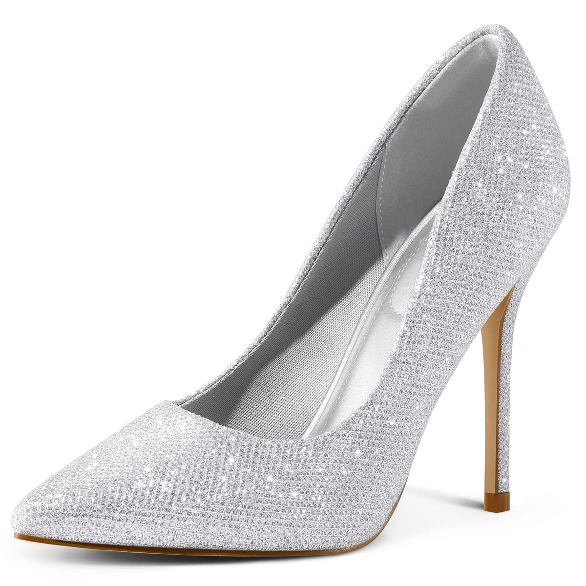 mysoft Women's High Heels Pumps Closed Pointed Toe Stiletto 4IN Dress Shoes | Slip on,Closed Toe Heels,Comfortable,Wedding,Dressy,Party,Formal,Office