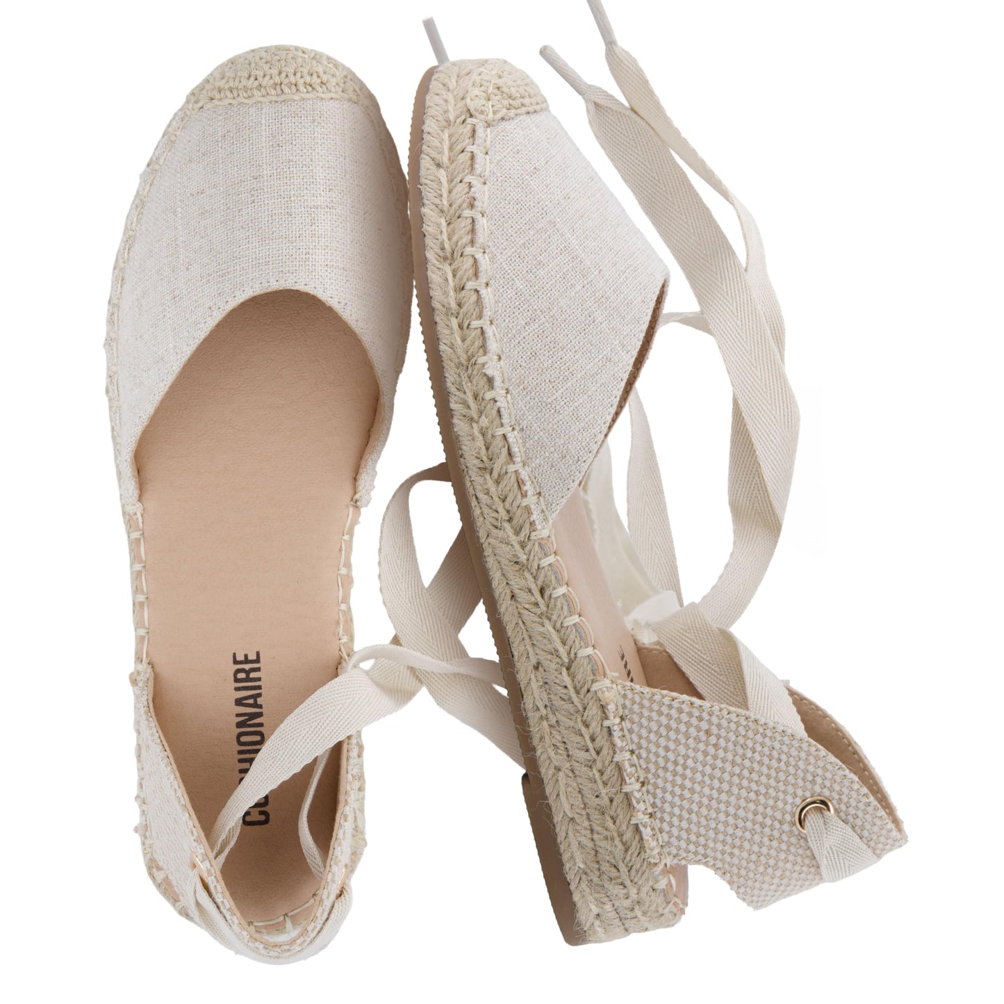 CUSHIONAIRE Talisa Espadrilles for Women, Closed Toe Wedge Sandal with Elastic Ankle Strap and Jute Wrapped Sole