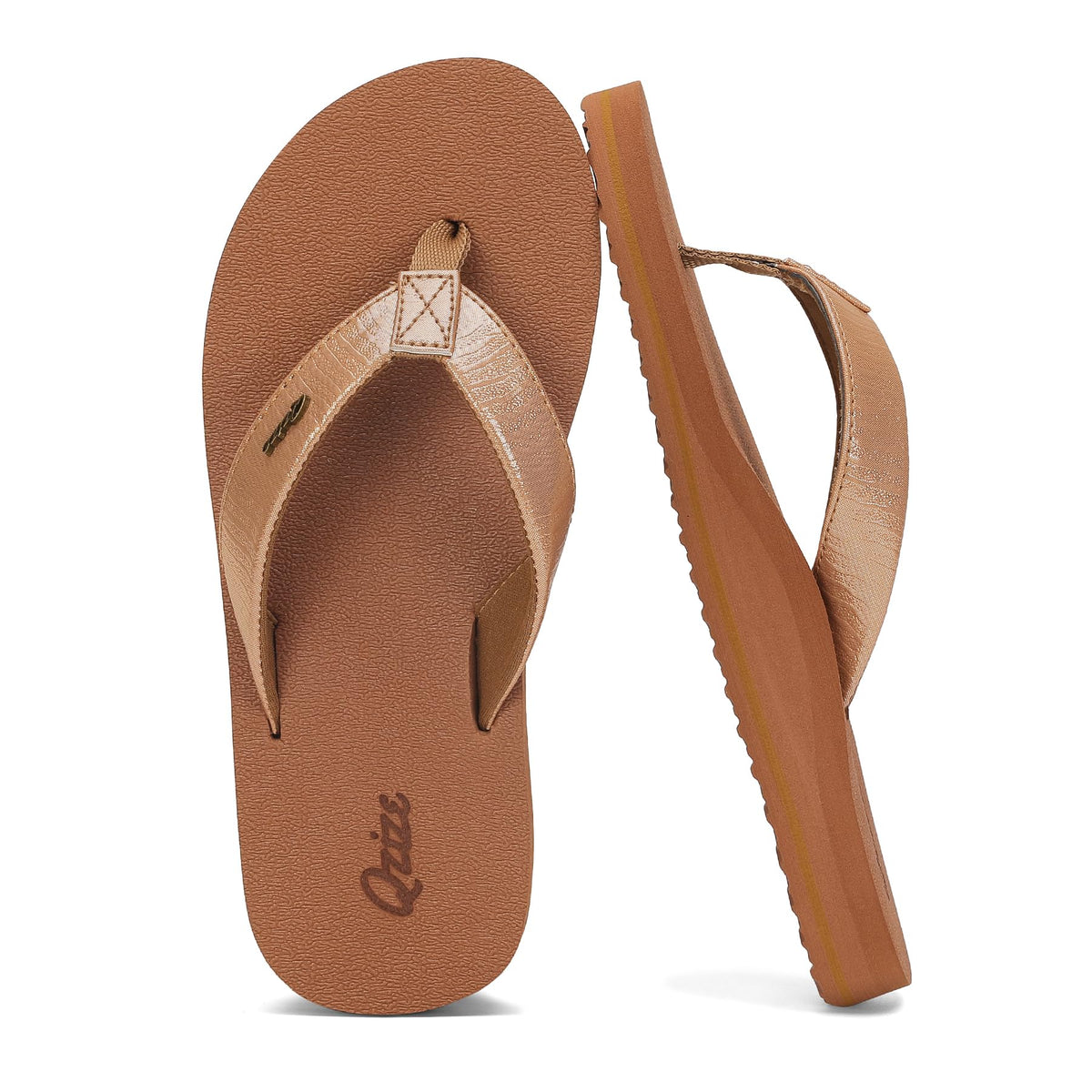 Women's Flip Flops with Arch Support Leather Strap Thong Sandals | Flexible Lightweight Design, Quick-Dry Material, All-Day Comfort for Beach, Pool, Shower, Travel and Everyday Wear