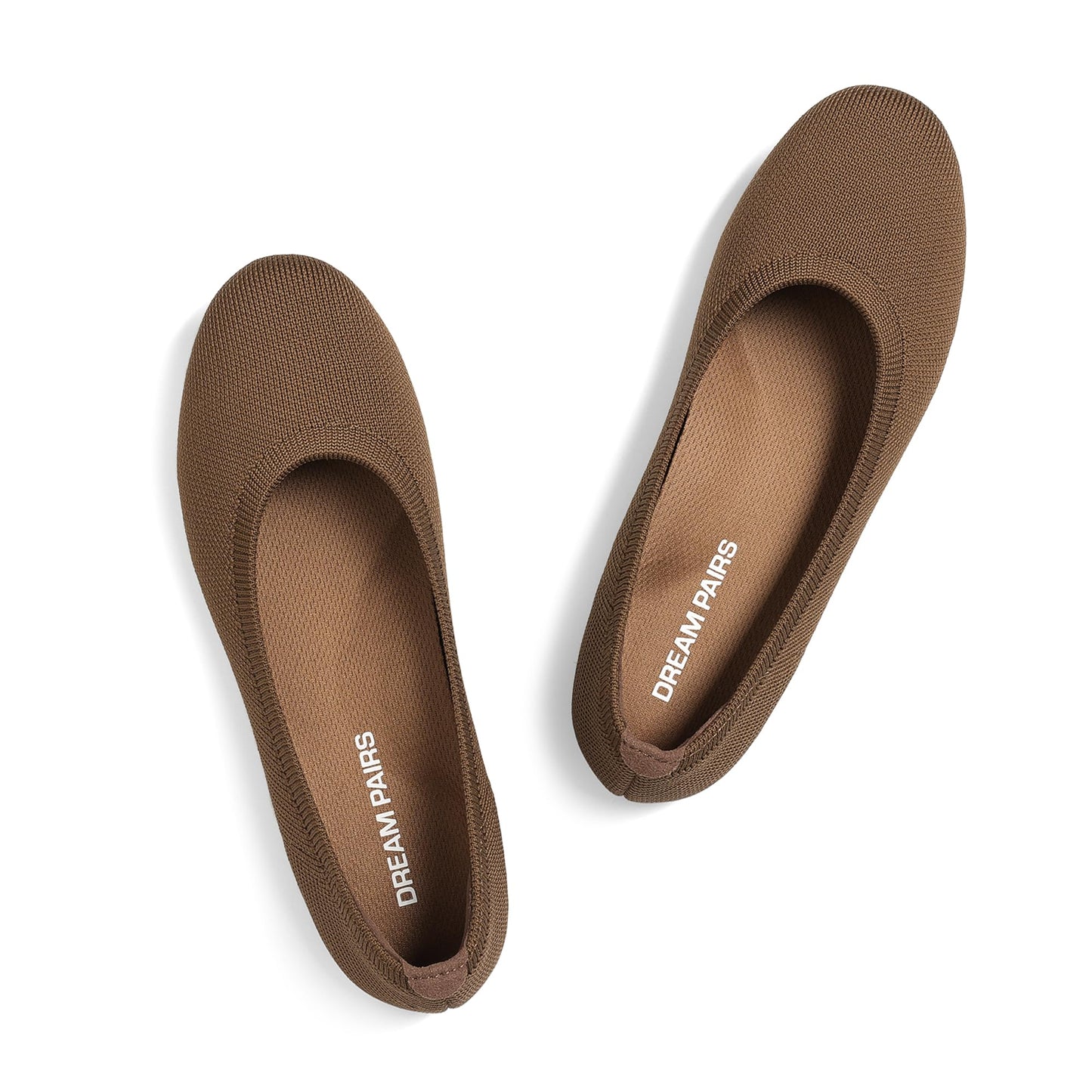 DREAM PAIRS Women's Dress Knit Ballet Comfort Flats | Comfortable Round Toe Slip-On Flexible Portable Breathable Dress Office Flats for Daily Walking and Travel