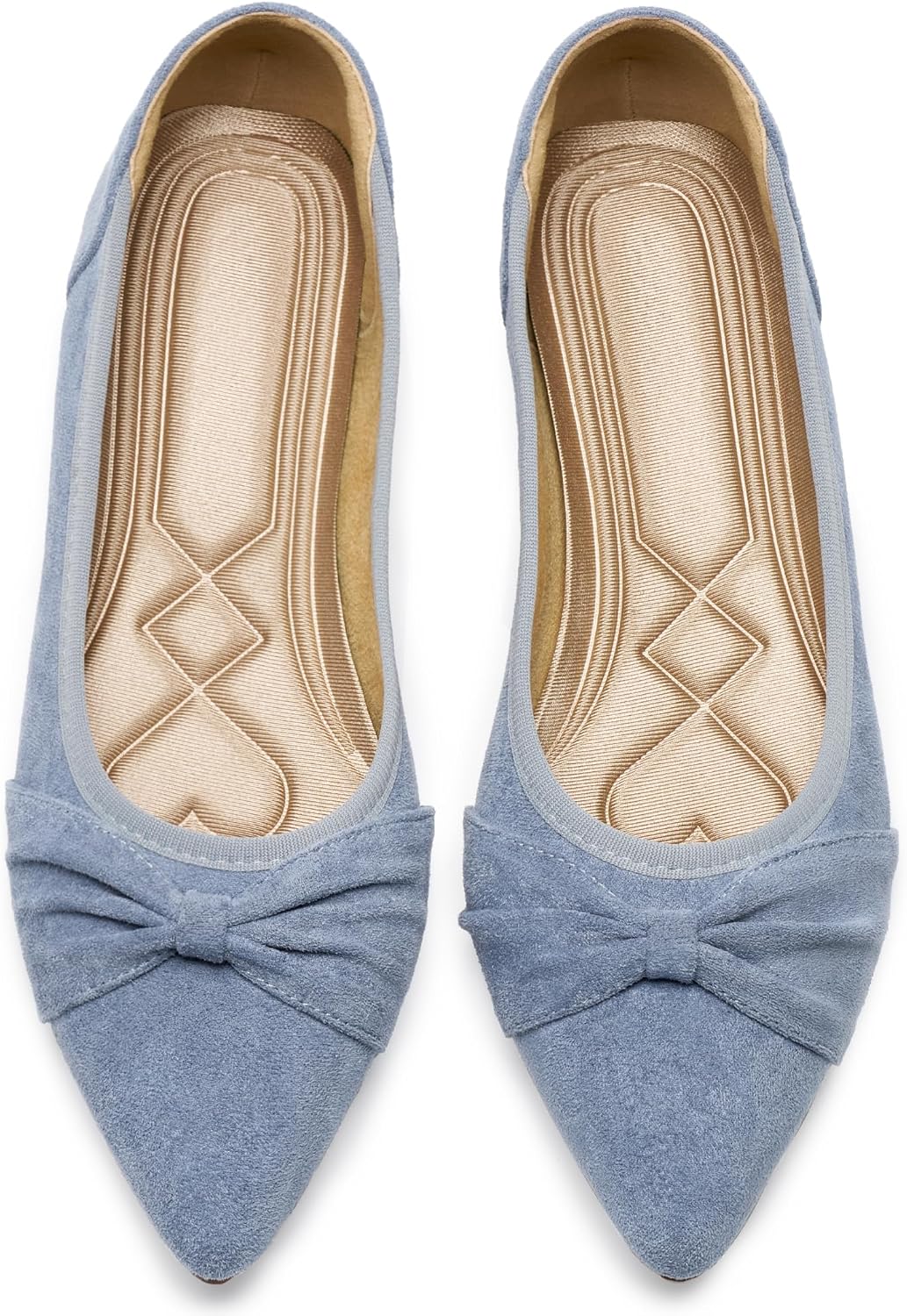 Ecetana Womens Flats Ballet Shoes: Comfortable Dressy Pointed Toe Bow Flats 2026 Foldable Slip On Dress Shoes for Work Office Business Wedding Casual