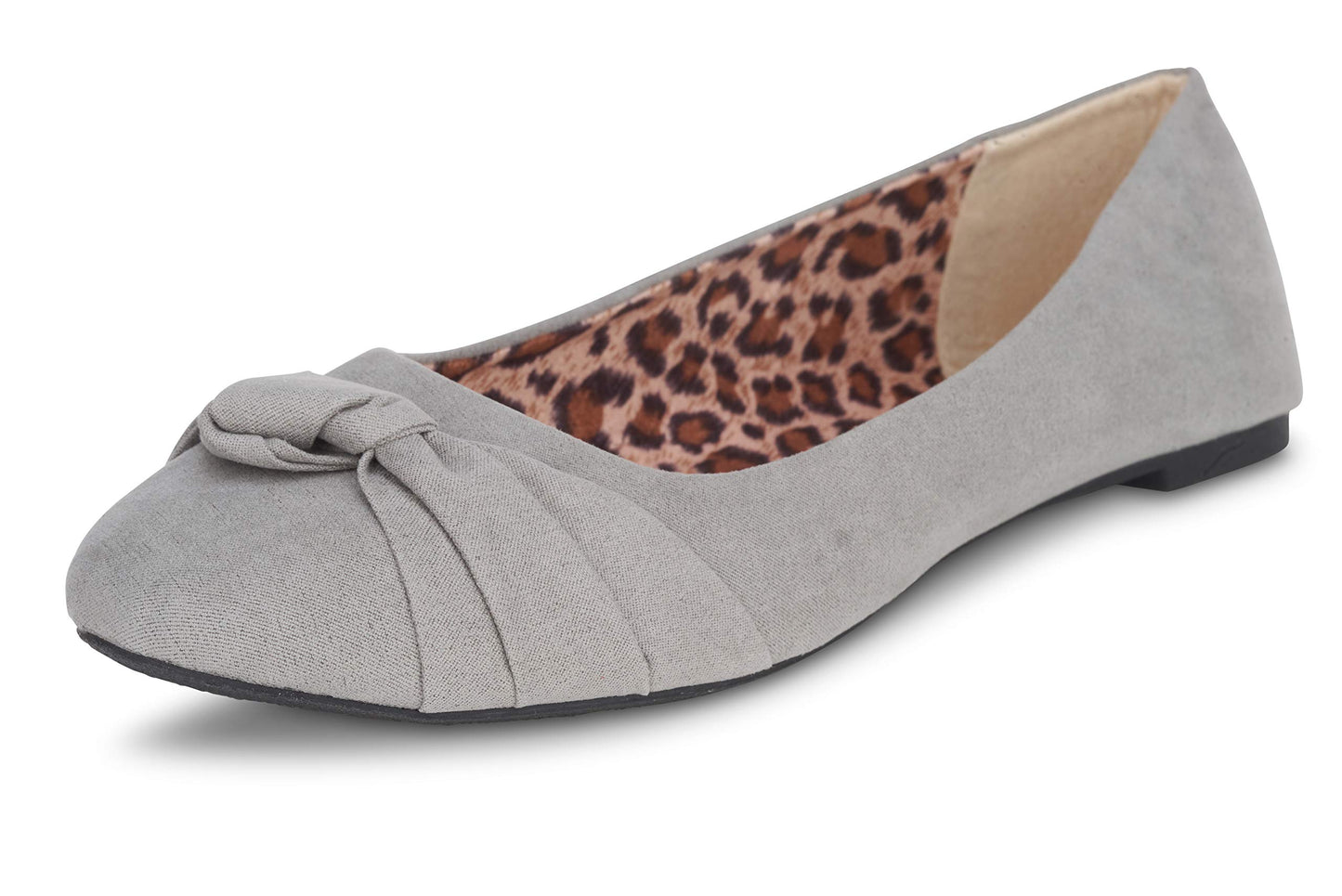 Epic Step Ballet Flats for Women, Comfortable Slip on Faux Suede Round Toe, Ballerina Dressy Flat Shoes