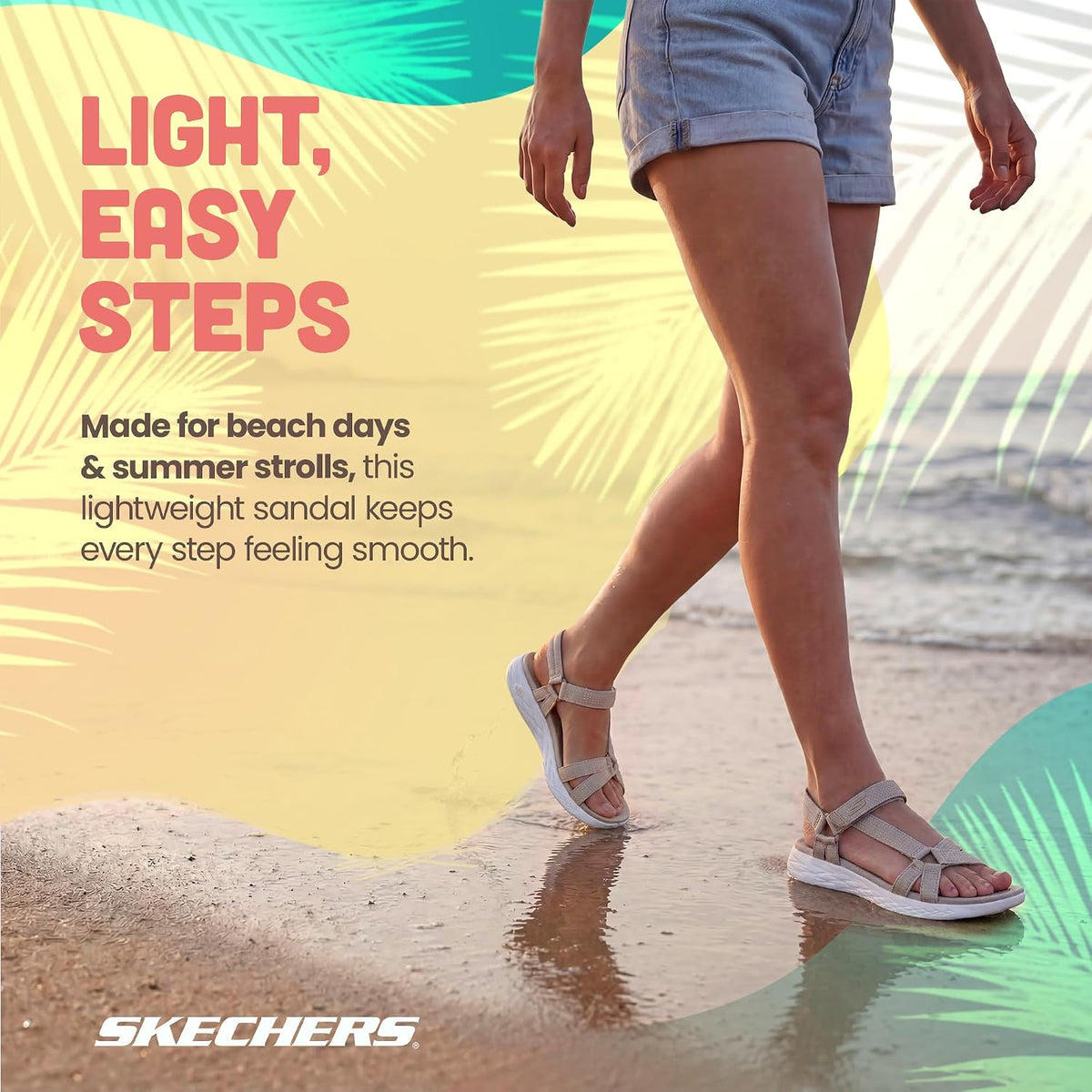 Skechers Women's On-The-go 600-Brilliancy Sport Sandal | Casual, 5GEN Cushioning, Air-Cooled Goga Mat, Machine Washable, Vegan, River sandal