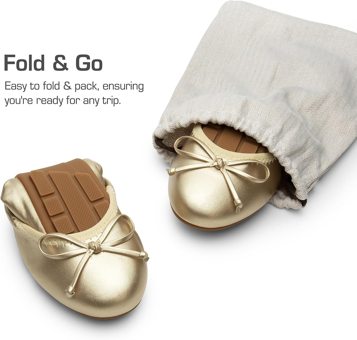 DREAM PAIRS Women's Foldable Bowknot Ballet Flats | Light Weight, Slip-On Dress Shoes, Round Toe, Offer all-day comfort for long walking, standing, dancing