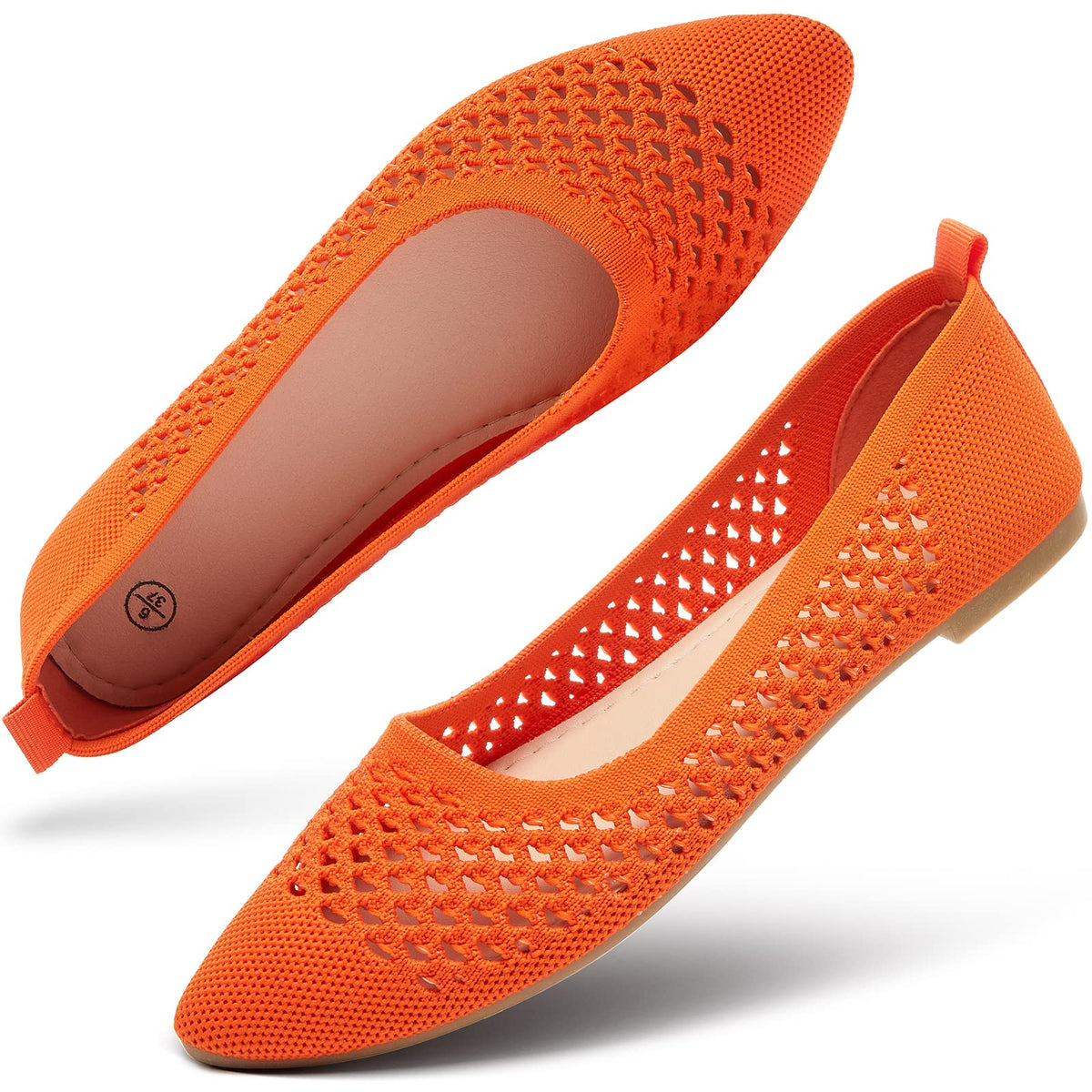hash bubbie Women's Mesh Flats Shoes Ballet Dress Shoes | knit dressy slip on business non slip breathable casual comfortable pointed toe loafers