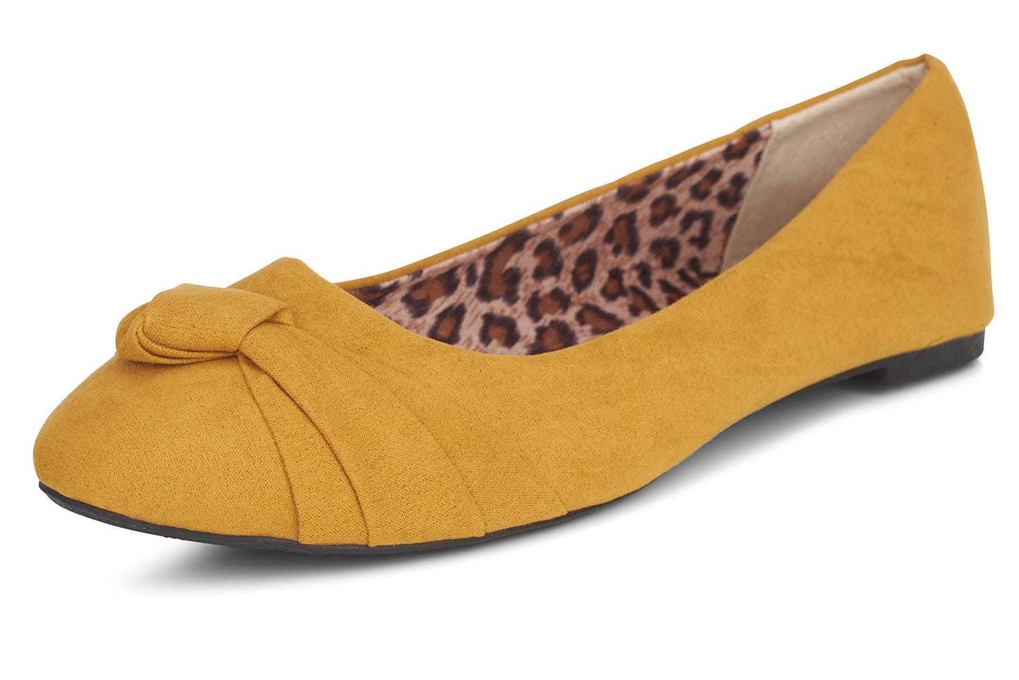 Epic Step Ballet Flats for Women, Comfortable Slip on Faux Suede Round Toe, Ballerina Dressy Flat Shoes