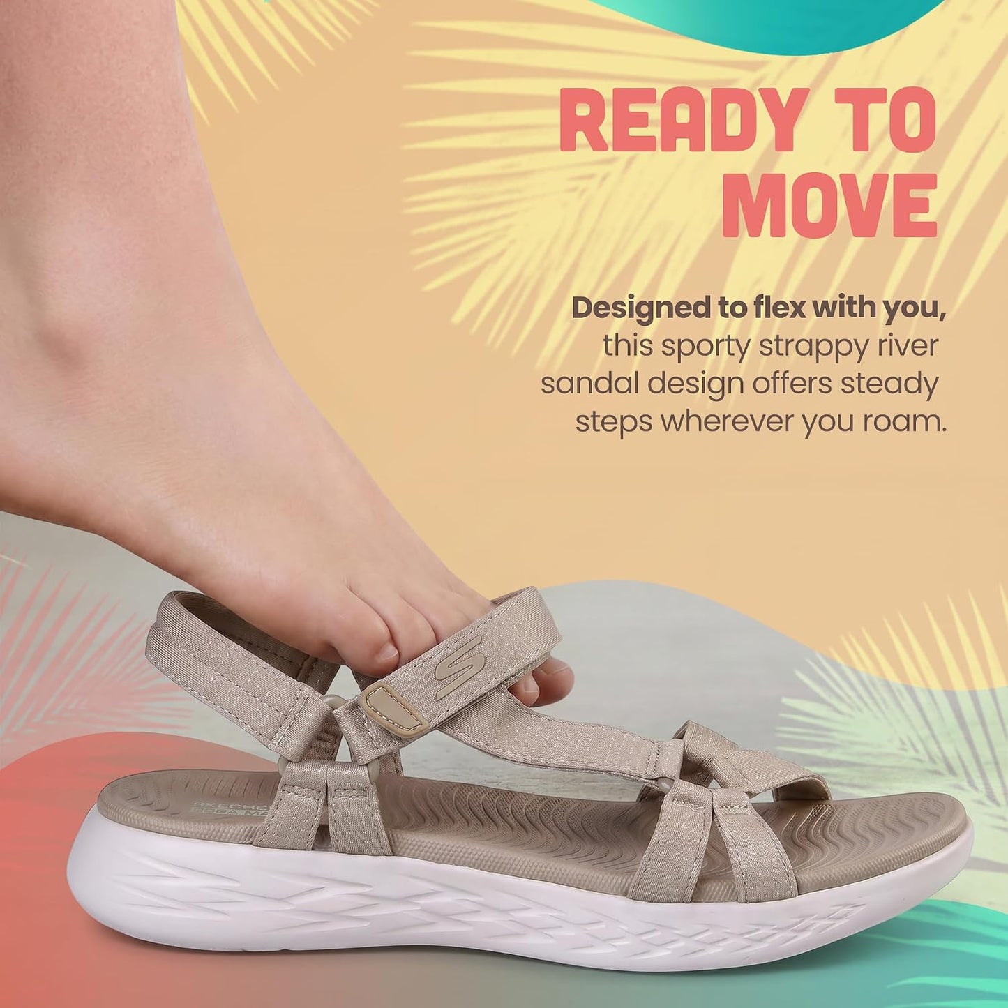 Skechers Women's On-The-go 600-Brilliancy Sport Sandal | Casual, 5GEN Cushioning, Air-Cooled Goga Mat, Machine Washable, Vegan, River sandal