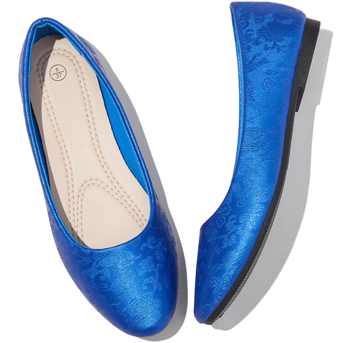 Women's Ballet Flats Shoes Dress Slip on Shoes | PU Leather Teacher Business Casual Loafers Non Slip Low Heel Dressy