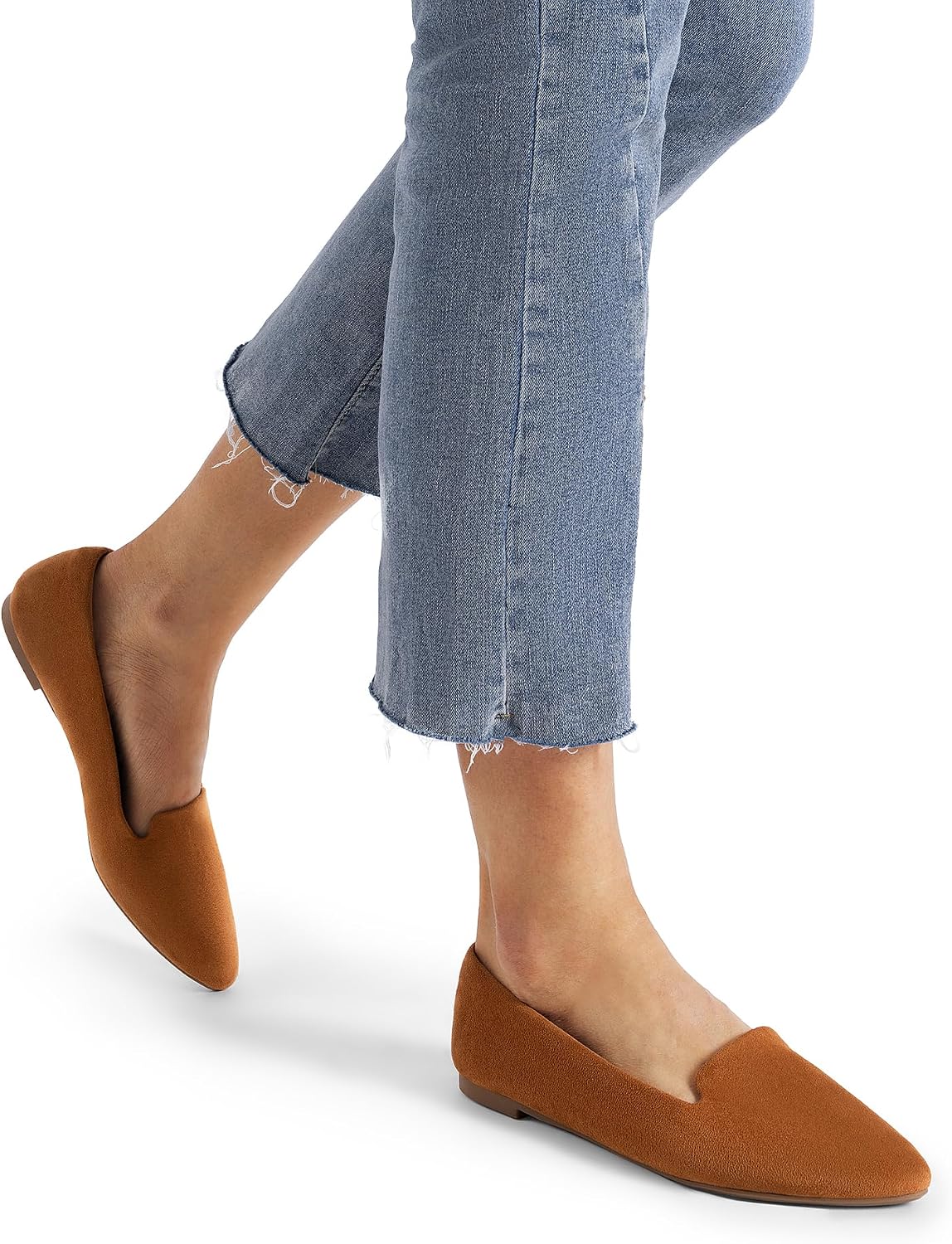 DREAM PAIRS Women's Pointed Toe Business Dressy Flats | chic pointed toe slip-on shoes, comfortable elegant classic casual dress loafer flats, for daily and work office