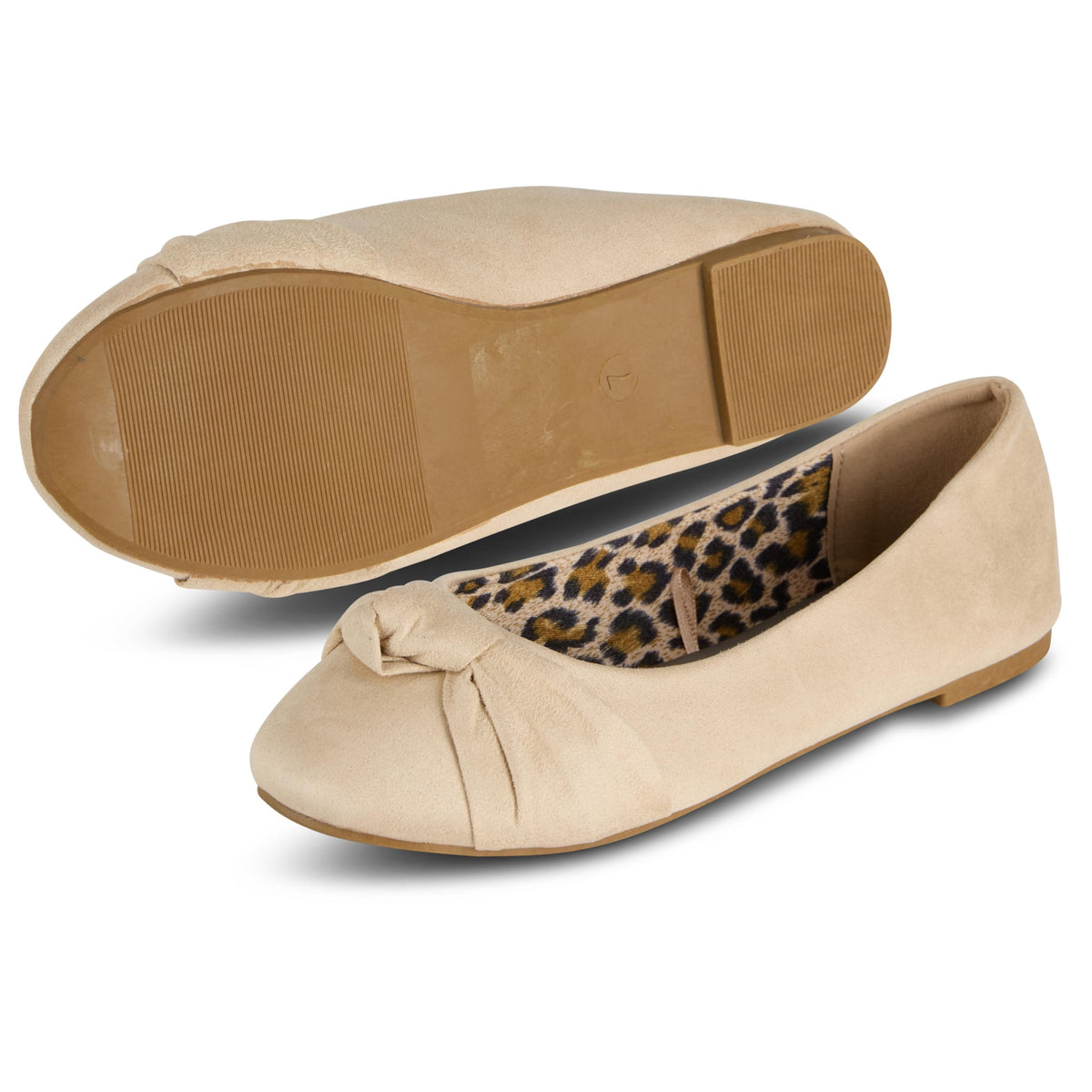 Epic Step Ballet Flats for Women, Comfortable Slip on Faux Suede Round Toe, Ballerina Dressy Flat Shoes