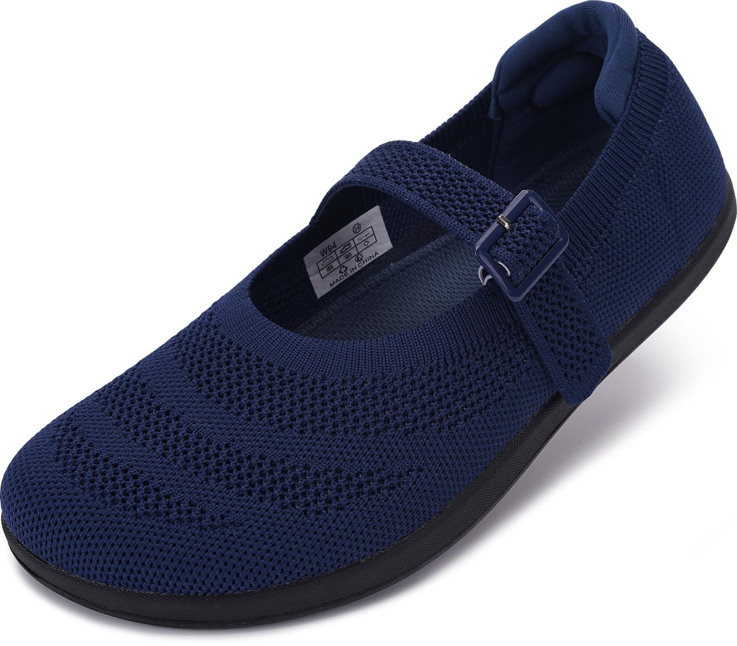 WHITIN Women's Barefoot Mary Jane Flats Wide Toe Box W94 | Toe Freedom for Wide Feet, Zero Drop for Natural Walking, All-Day Comfort for Office, Dress, Business Casual, Wedding