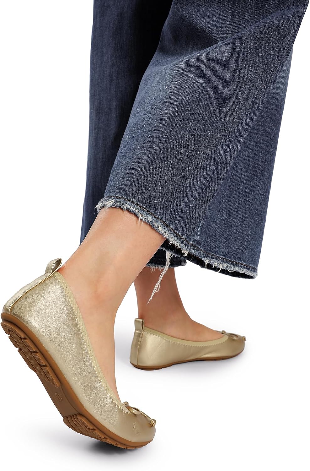 DREAM PAIRS Women's Foldable Bowknot Ballet Flats | Light Weight, Slip-On Dress Shoes, Round Toe, Offer all-day comfort for long walking, standing, dancing