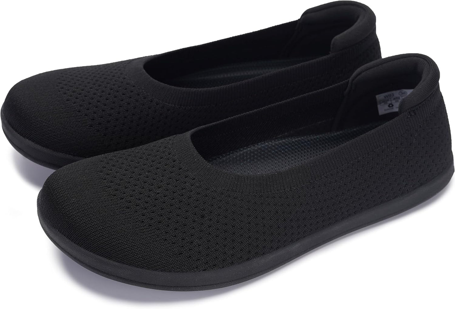 WHITIN Women's Wide Toe Box Barefoot Ballet Flats W93 | Natural Toe Space for Wide Feet, 2 Removable Insoles for Adjustable Fit, Comfort for Office, Dress, Business Casual, Daily