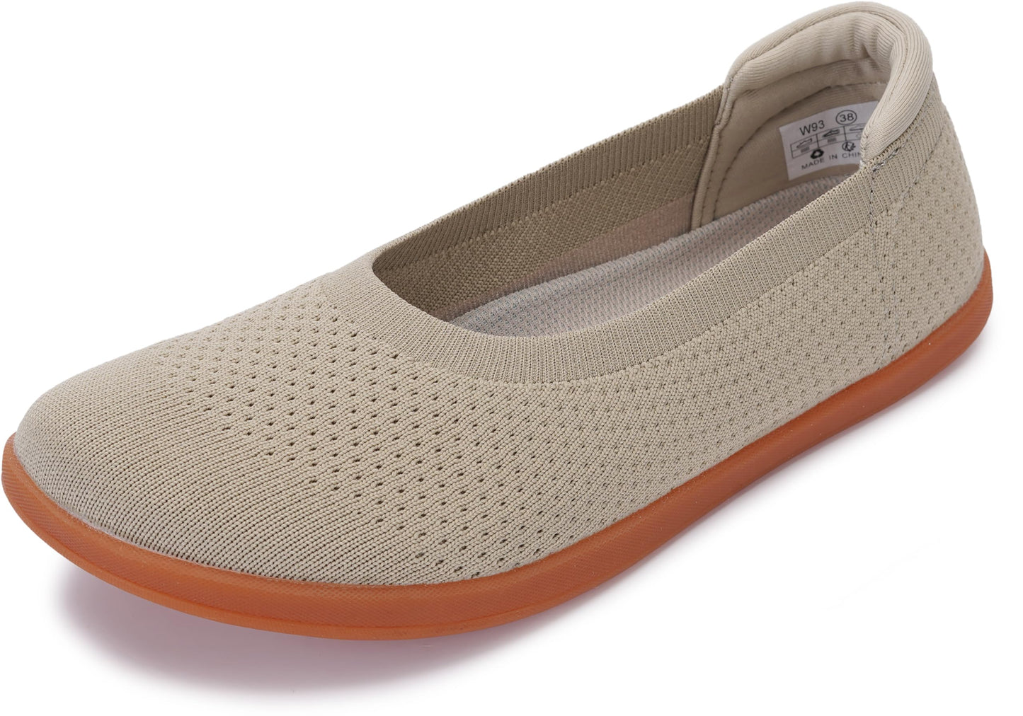 WHITIN Women's Wide Toe Box Barefoot Ballet Flats W93 | Natural Toe Space for Wide Feet, 2 Removable Insoles for Adjustable Fit, Comfort for Office, Dress, Business Casual, Daily