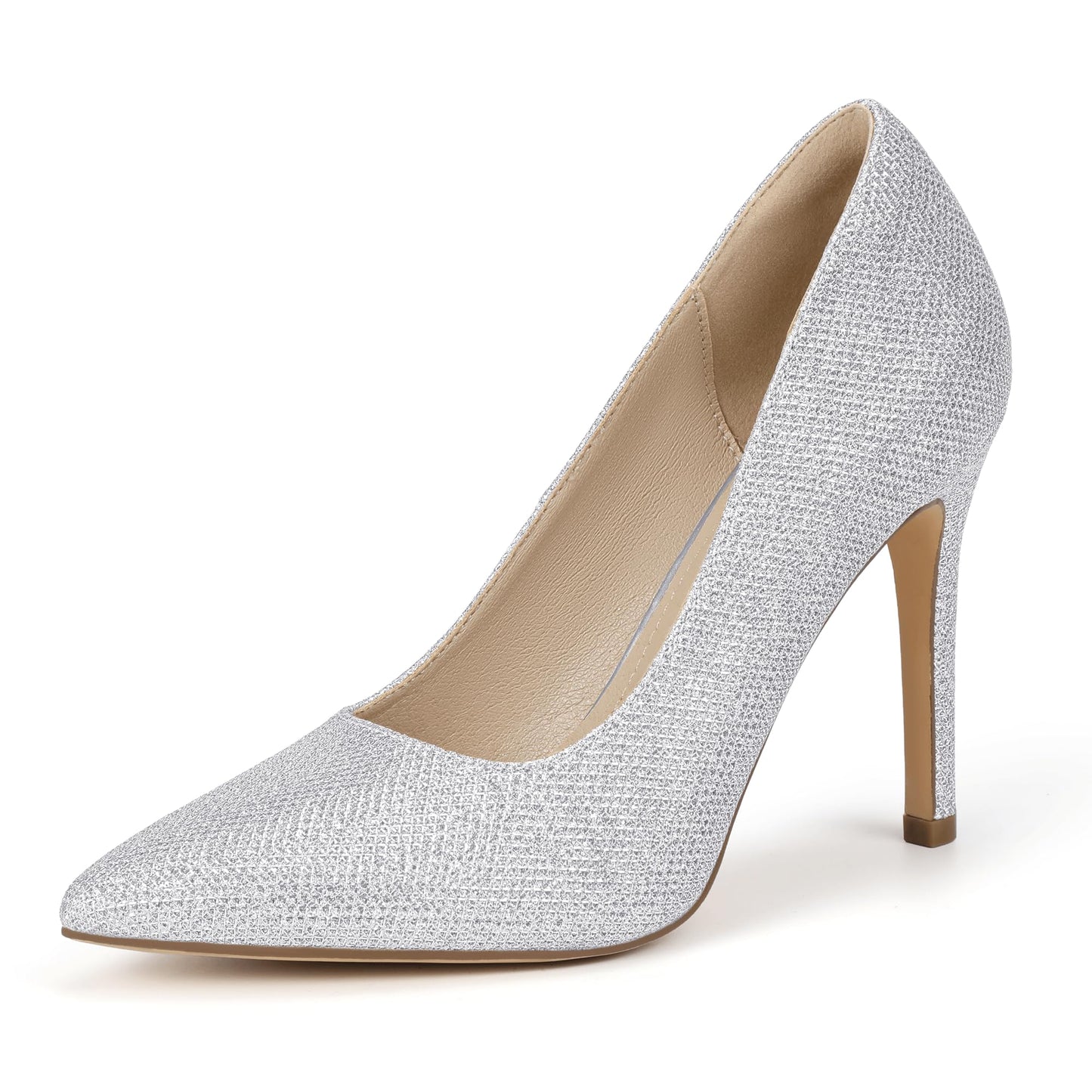IDIFU IN4 Women's Pumps High Heels Closed Toe Stiletto Pointed Toe Dress Shoes Wedding Prom Bridal Daily Work Office Business Trendy Fashion Sexy Comfortable Pumps Dressy Shoes