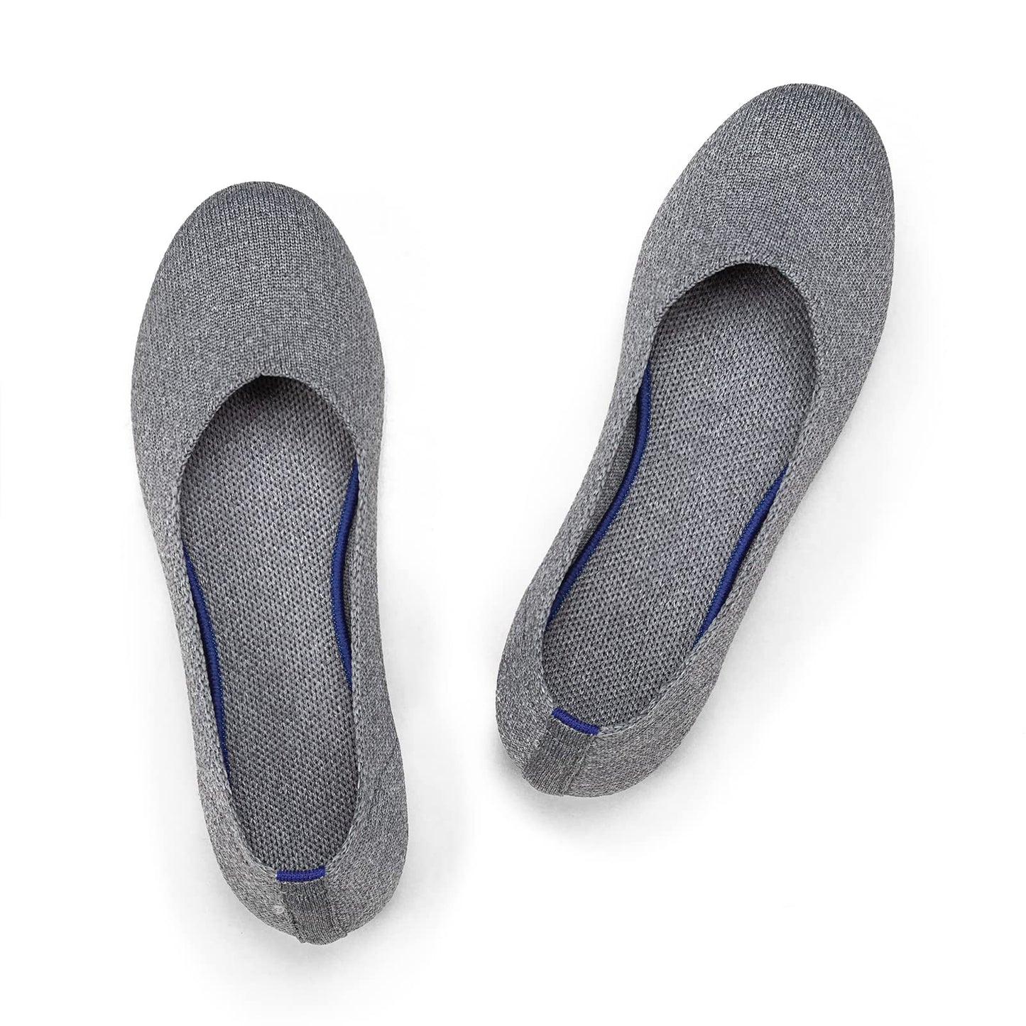 Frank Mully Women’s Ballet Flat Shoes Knit Dress Shoes Round Toe Slip On Ballerina Flats for Woman Low Wedge Comfort Soft