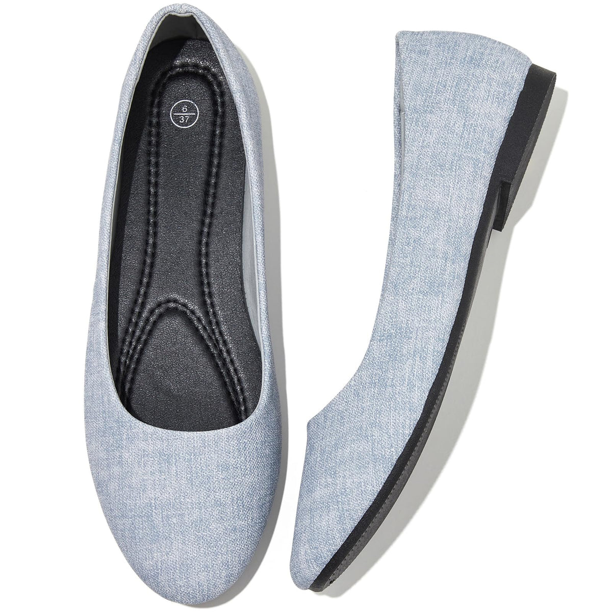 Women's Ballet Flats Shoes Dress Slip on Shoes | PU Leather Teacher Business Casual Loafers Non Slip Low Heel Dressy