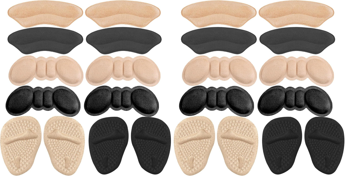 6 Pairs Heel Grips for Women's Shoes, Heel Pads for Shoes, Shoe Cushions for Women High Heel Comfort Pads - Metatarsal Pads Womens, High Heel Inserts & Shoe Inserts for Women