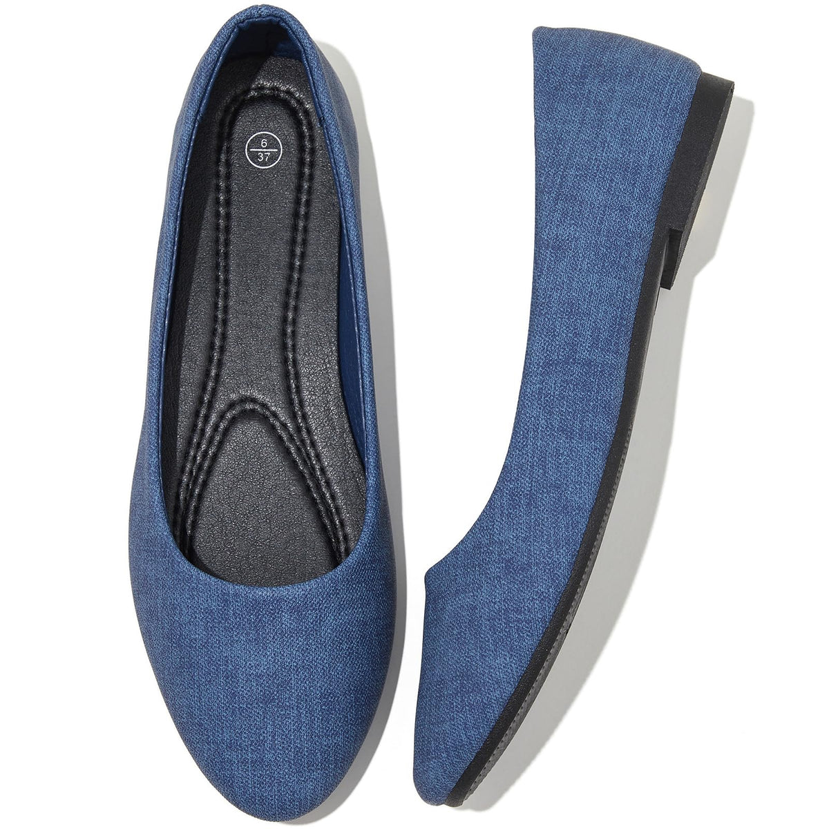Women's Ballet Flats Shoes Dress Slip on Shoes | PU Leather Teacher Business Casual Loafers Non Slip Low Heel Dressy