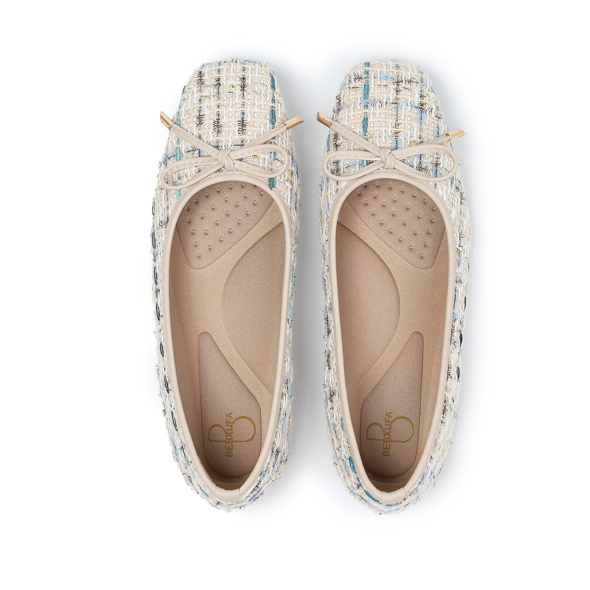 Dressy Flats for Women Square Toe Ballet Flats Comfortable Slip On Work Shoes Arch Support Office & Formal