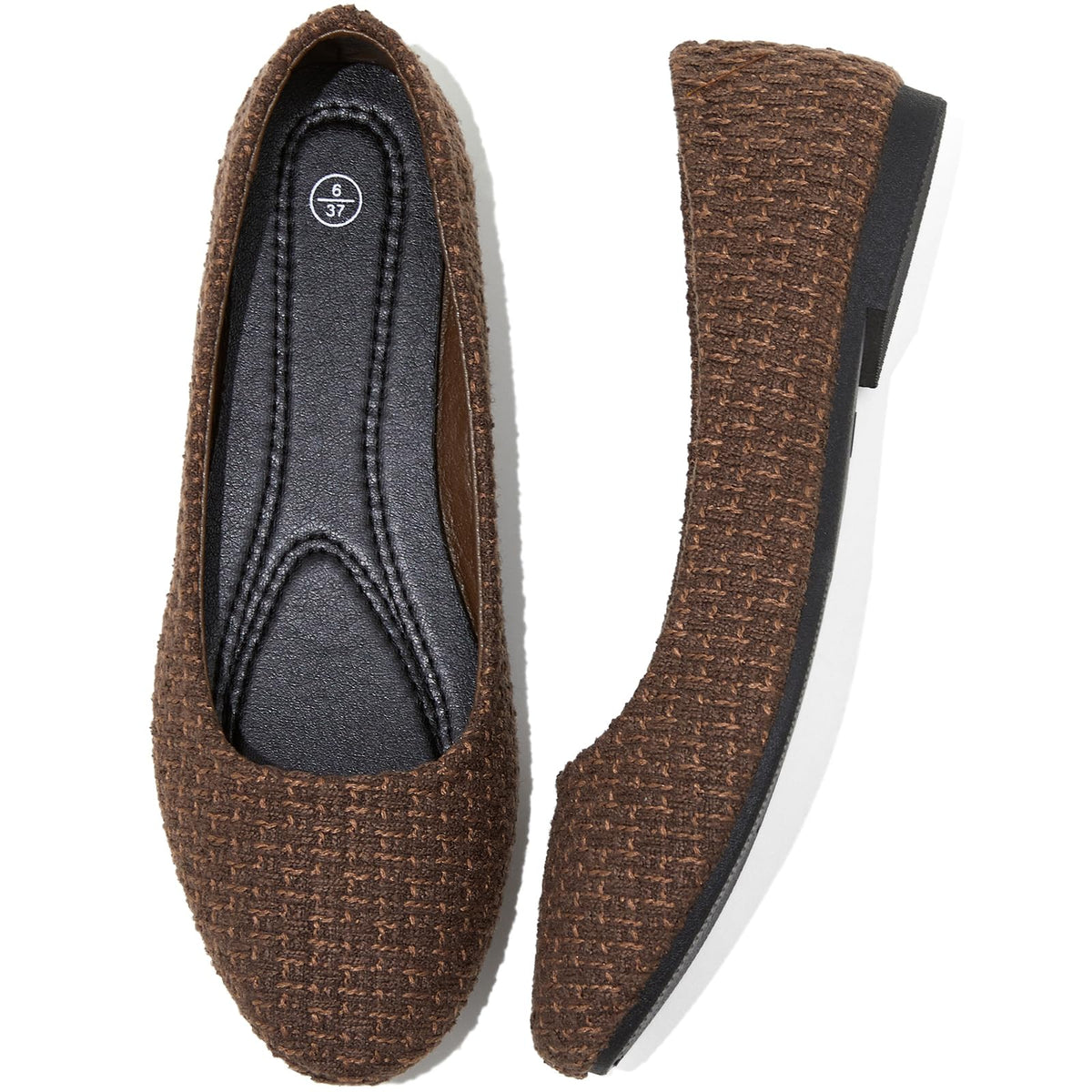 Women's Ballet Flats Shoes Dress Slip on Shoes | PU Leather Teacher Business Casual Loafers Non Slip Low Heel Dressy