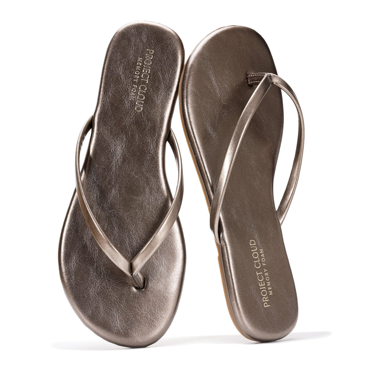 Project Cloud Flip Flops for Women Memory Foam Flats Sandals (Foundations) | Lightweight and Durable Non-Slip SoleWomens Sandals - Beach Essentials Womens Flat Sandals for Everyday Comfort Daily Wear